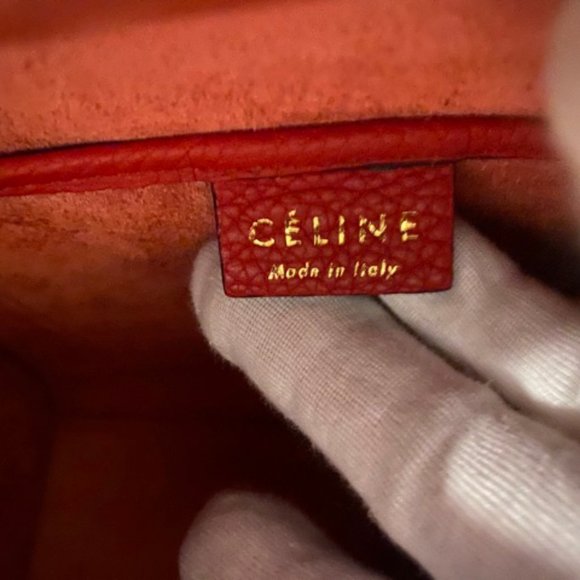 CELINE NANO LUGGAGE RED BAG - Picture 2 of 6